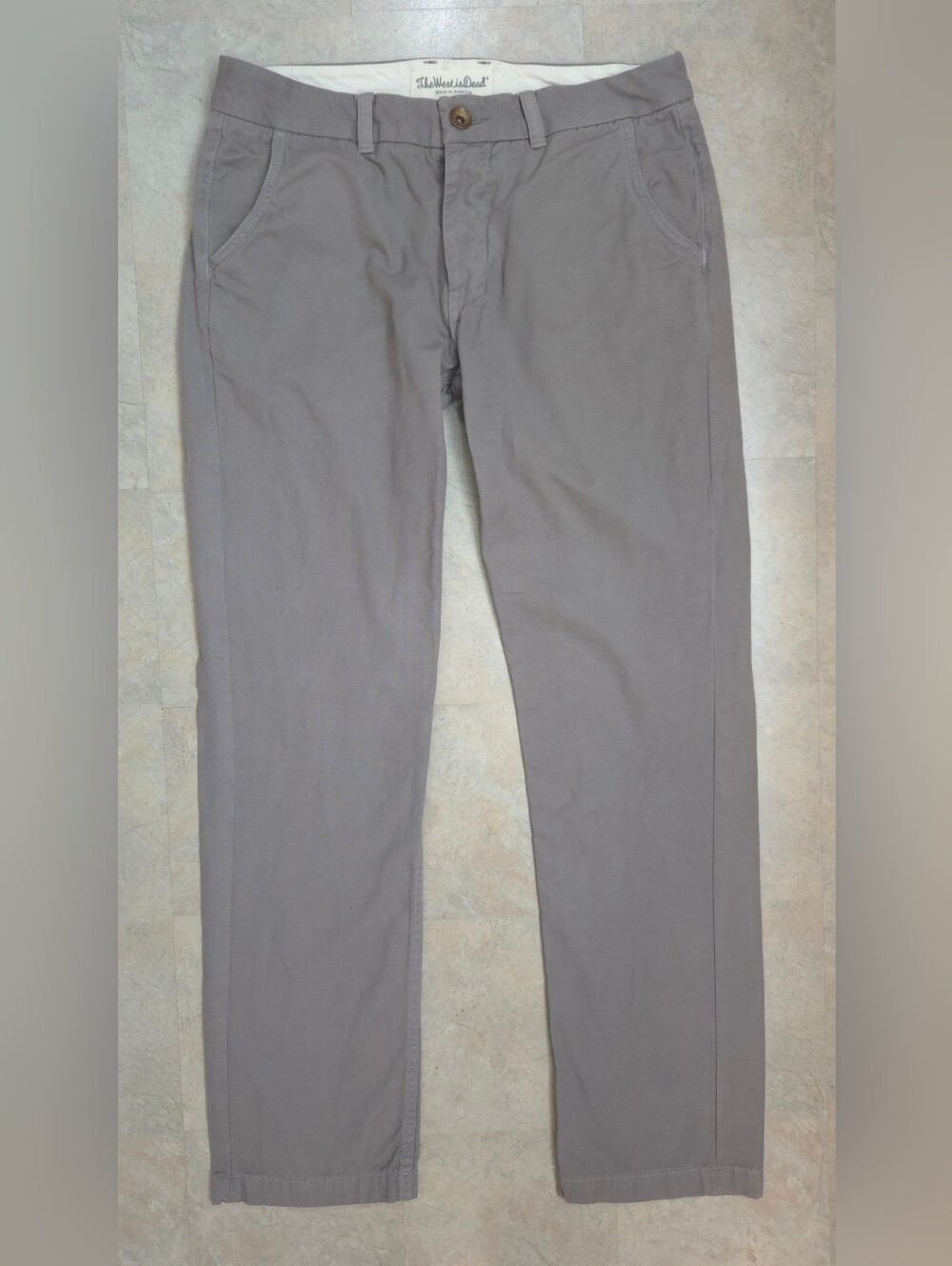 Men's Straight Leg Chino Pants - Gray Size 32